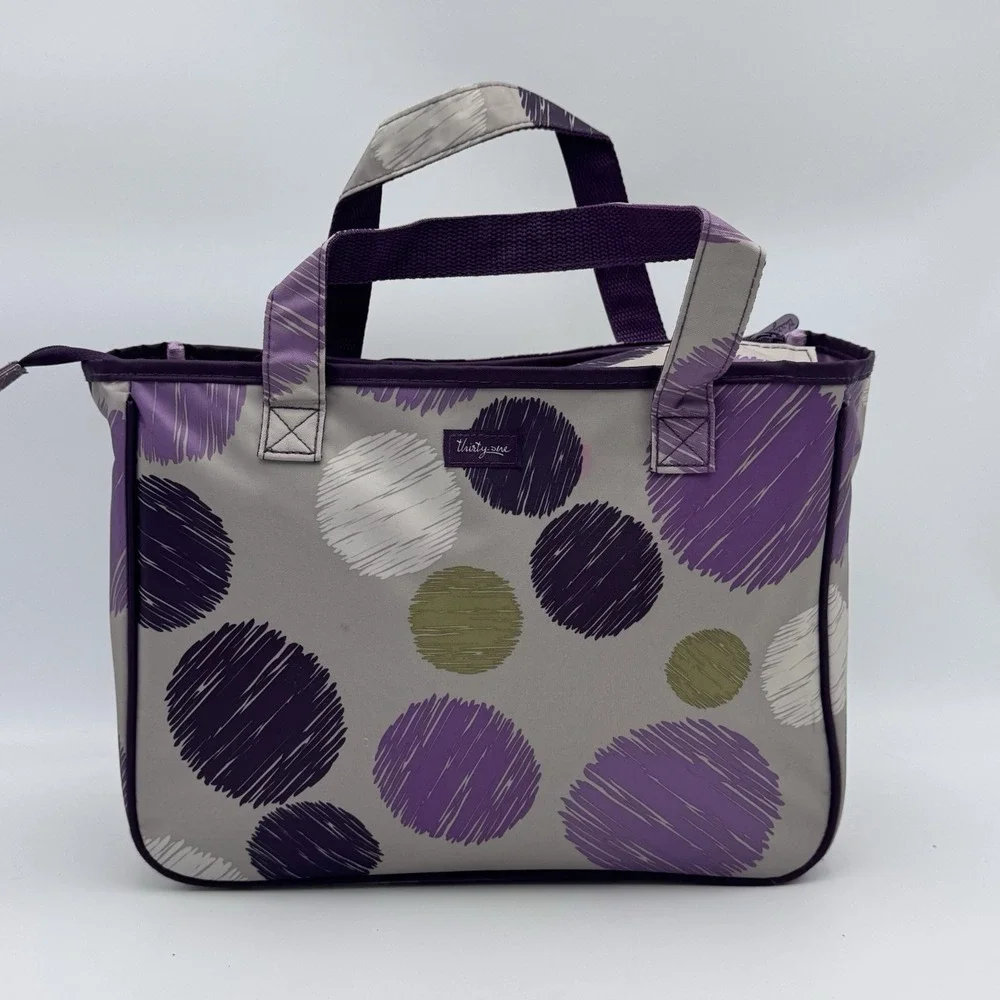 NEW Thirty-One True Beauty Bag Purple Plum Hostess Exclusive 2pcs Makeup Travel